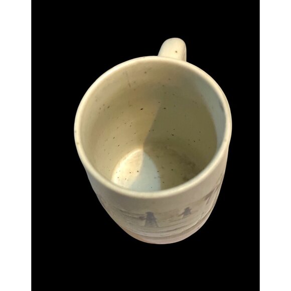 Vintage Otagiri Oil Well Scene Stoneware Mug - Brown & Beige Speckled Design - Picture 4 of 5